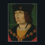 Carte Postale Portrait of Charles VIII  King of France<br><div class="desc">Portrait of Charles VIII | by Jean Bourdichon | Art Location: Private Collection | French Artist | Image Collection Number: XIR179368</div>