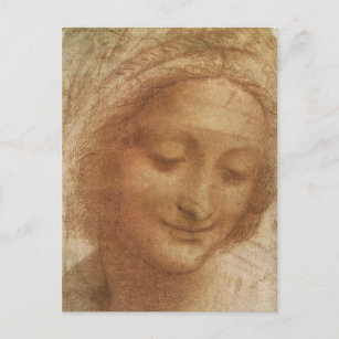 Carte Postale Portrait of Saint Anne by Leonardo da Vinci