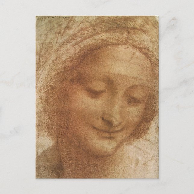 Carte Postale Portrait of Saint Anne by Leonardo da Vinci (Devant)