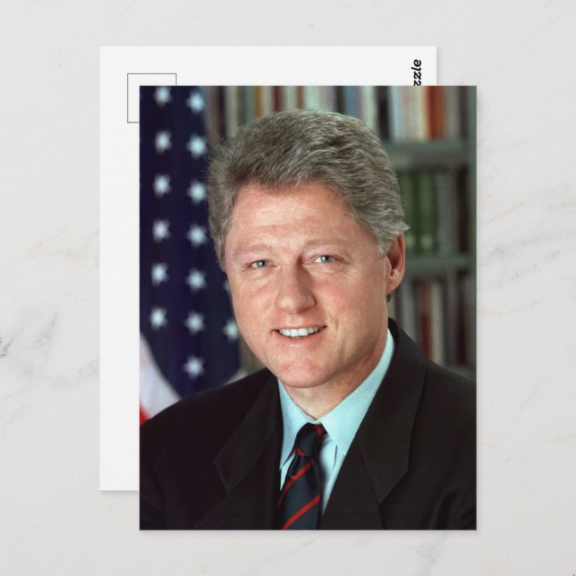 Carte Postale Portrait officiel du président Bill Clinton (Devant / Derrière)