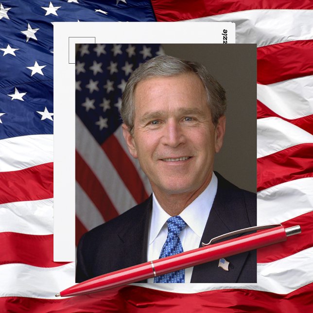 Carte Postale Portrait officiel du président George W. Bush (President George W Bush Official Portrait Postcard)
