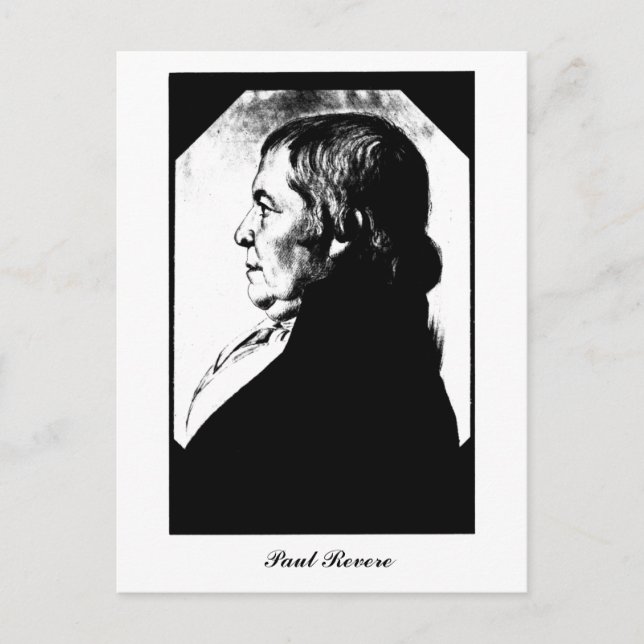 Carte Postale Portrait Paul Revere tour 1800 (Devant)