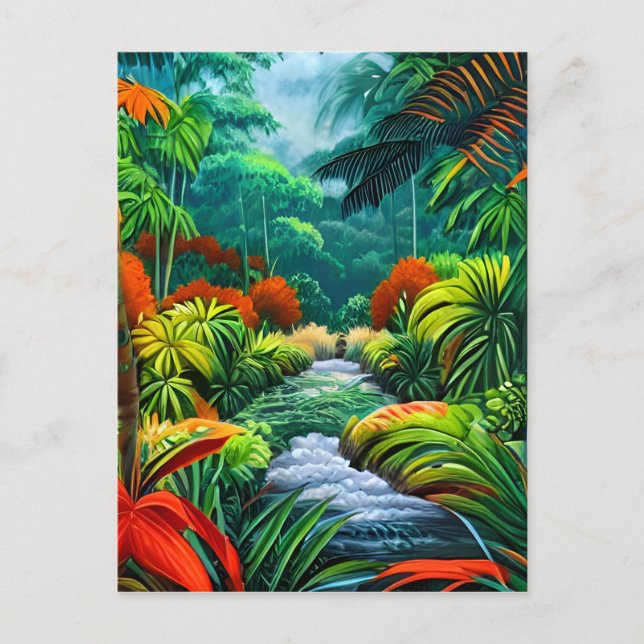 Carte Postale Portrait paysager d'une jungle (Devant)
