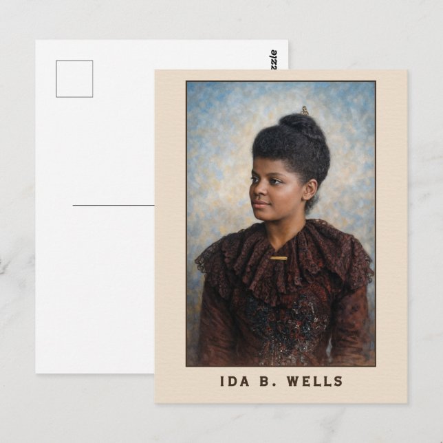 Carte Postale Portrait peint d'Ida B Wells (Devant / Derrière)