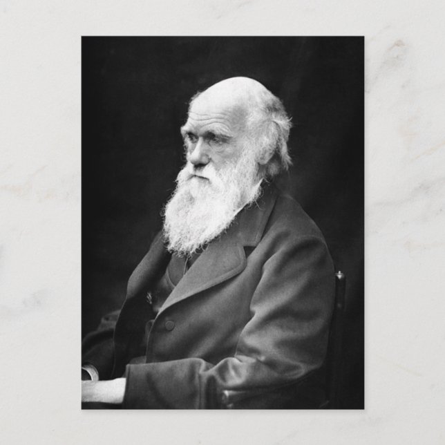 Carte Postale Portrait Photo de Charles Darwin (Devant)