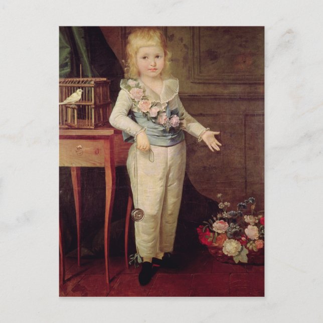 Carte Postale Portrait Présupposé être Louis XVII (Devant)