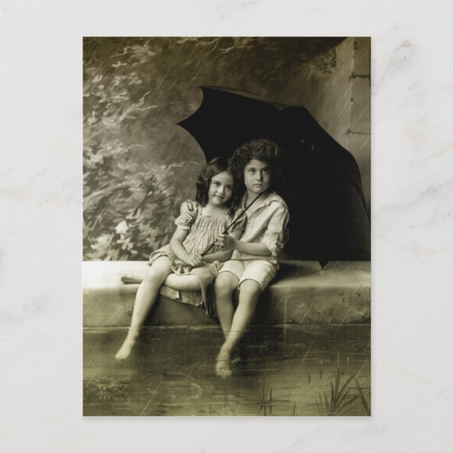 Carte Postale Portrait sous la pluie (Devant)