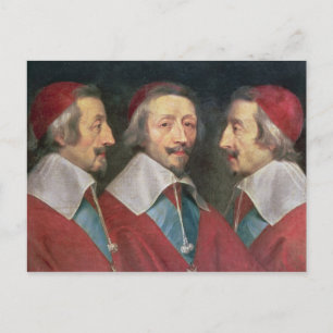 Carte Postale Portrait triple de la tête de Richelieu, 1642