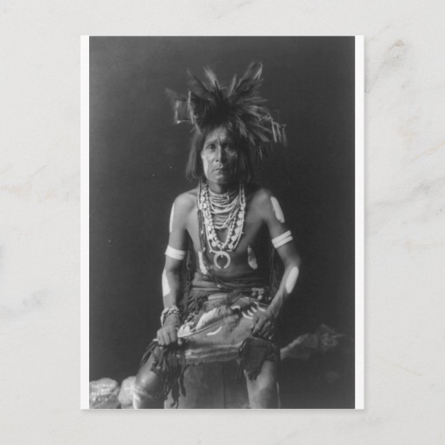 Carte Postale Portrait Vintage amérindien (Devant)