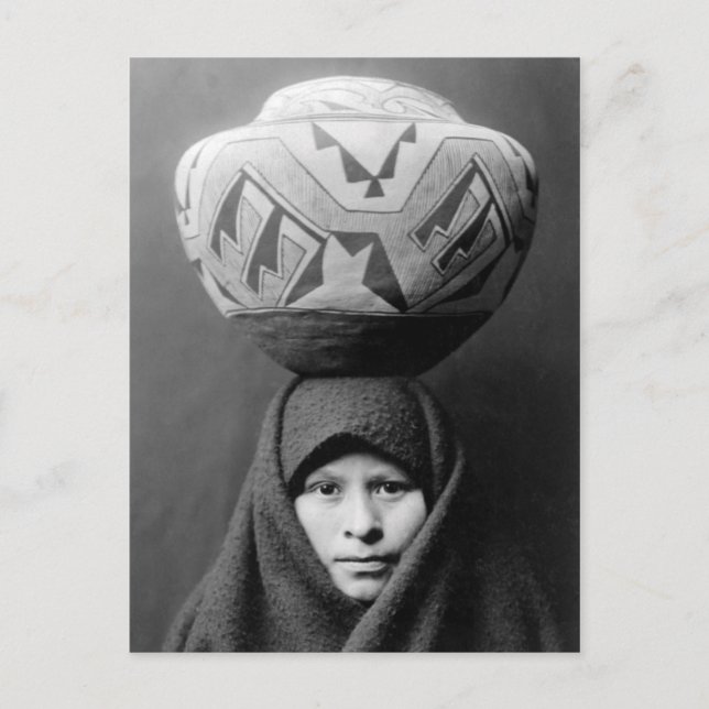 Carte Postale Portrait Vintage amérindien (Devant)