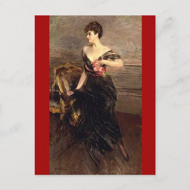 Carte Postale Portrait vintage - Boldini (Devant)