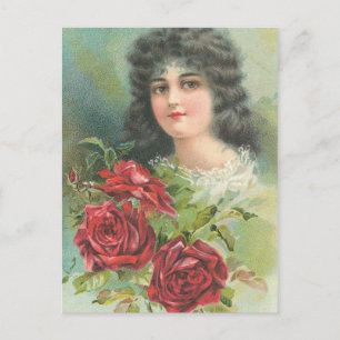 Carte Postale Portrait vintage de femme victorienne