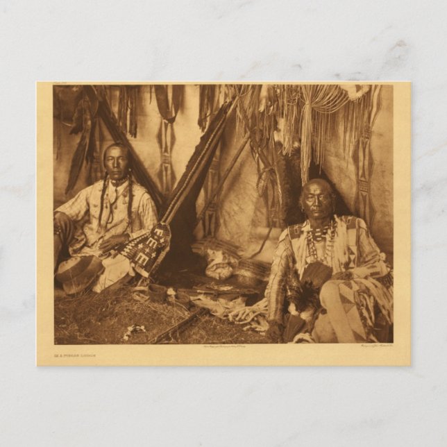 Carte Postale Portrait Vintage d'Indien d'Amérique du Nord (Devant)