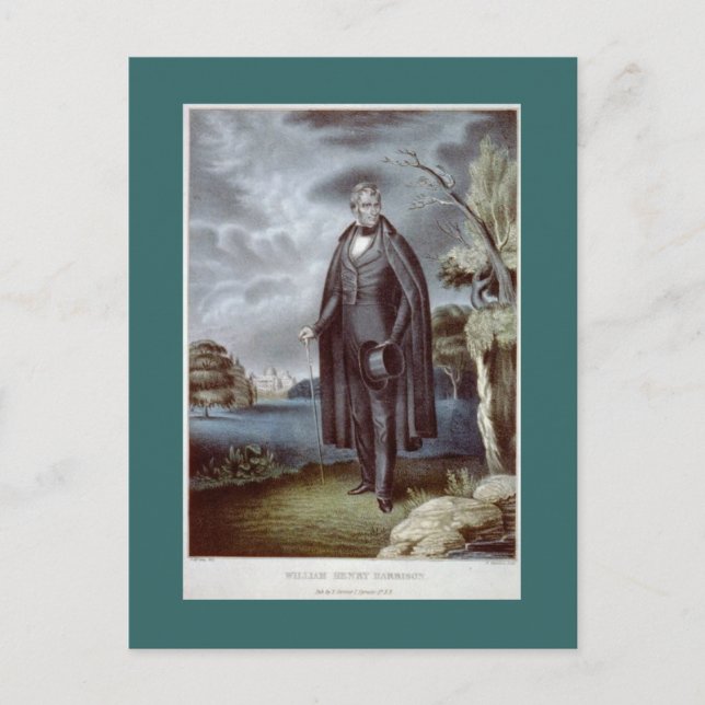 Carte postale portrait William Henry Harrison (Devant)