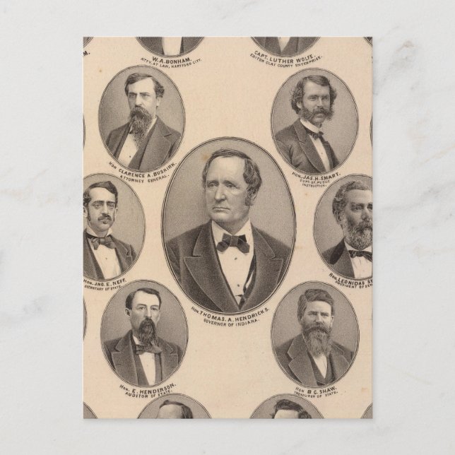 Carte Postale Portraits de Hon Thomas A Hendricks (Devant)