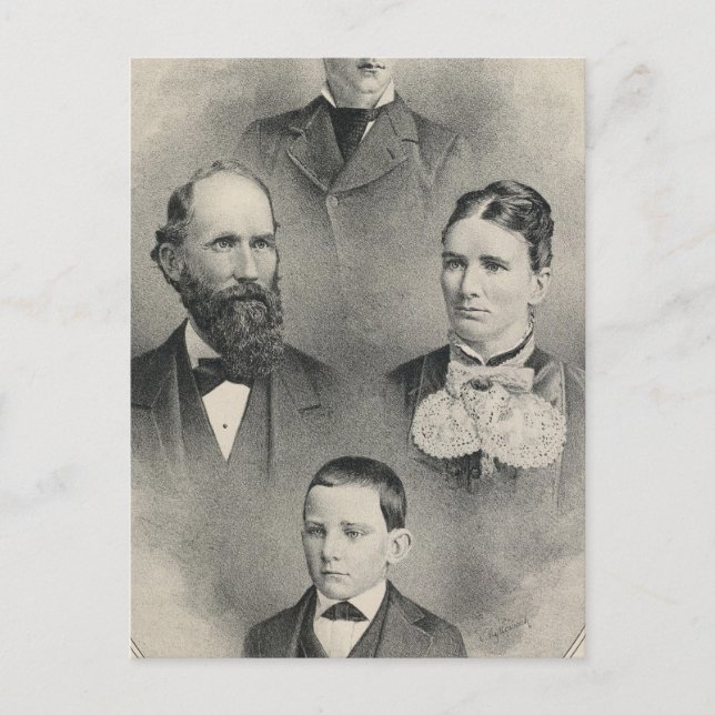 Carte Postale Portraits de la famille Chiles (Devant)