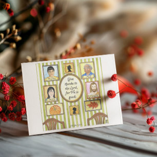 Carte Postale Portraits de remerciement Thanksgiving Inspirant