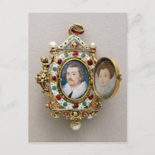 Carte Postale Portraits d'homme et de femme inconnus, c.1590