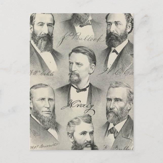 Carte Postale Portraits lithographiés du comté de Yolo (Devant)