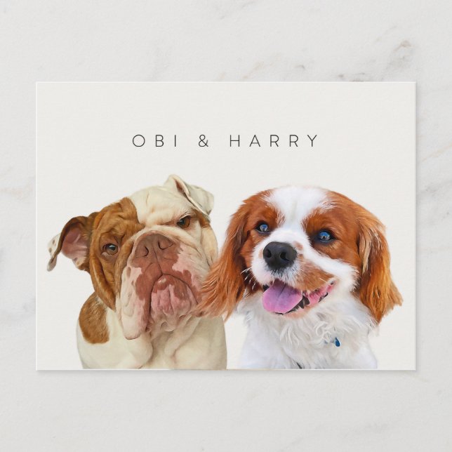 Carte Postale Portraits personnalisés (Devant)