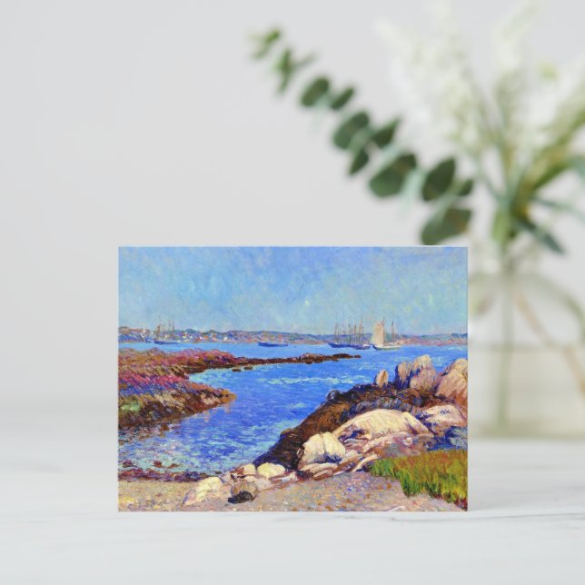 Carte Postale Portsmouth Harbour, NH fine art peinture, (Debout devant)