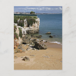 Carte Postale Portugal, Cascais. Praia da Rainha, une plage à