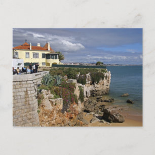 Carte Postale Portugal, Cascais. Praia da Rainha, une plage en 2