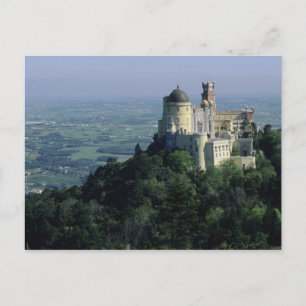 Carte Postale Portugal, Sintra, Palais Pena, sur la Serra da