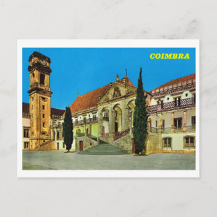 Carte Postale Portugal vintage, monastère de Coimbra