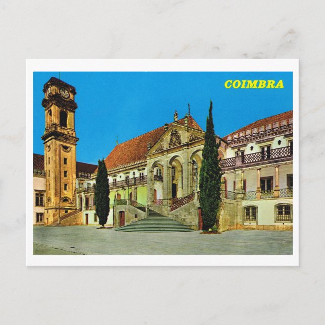 Carte Postale Portugal vintage, monastère de Coimbra (Devant)