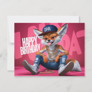 Carte Postale Poscards Happy Birthday Renard 07