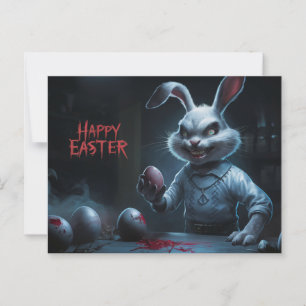 Carte Postale Poscards Happy Easter Lapin Oeuf Horror 10
