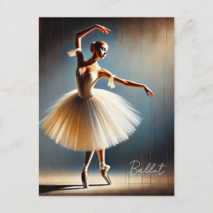Carte Postale Pose élégante danseuse de ballet