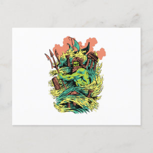 Carte Postale Poséidon Dieu Mythologie Grèce