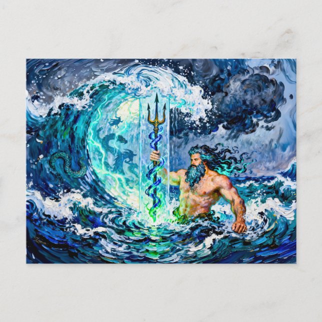 Carte Postale Poseidon God of the Sea (Devant)