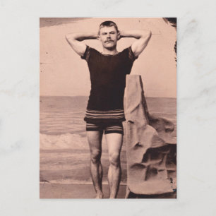 Carte Postale Poses Homme En maillot De Bain 1890