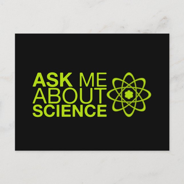Carte Postale Posez-moi des questions sur la science (Devant)