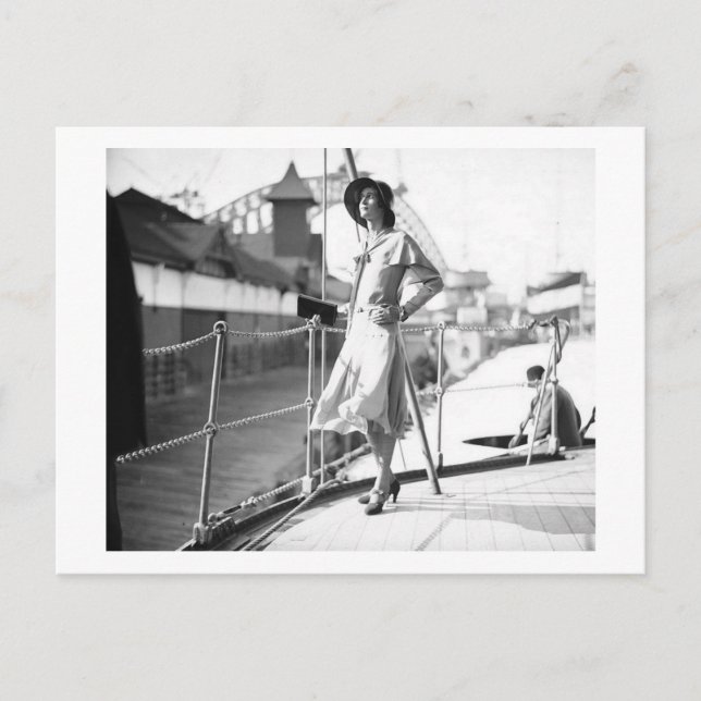 Carte Postale Posing 1930 Mode Vintage (Devant)