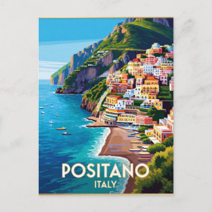 Carte Postale Positano Italie Scène de voyage côtière 🌊