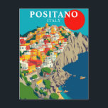 Carte Postale Positano, Italie Vintage Sunrise<br><div class="desc">Découvrez la beauté époustouflante de Positano, en Italie, avec cette carte postale rétro qui capture le village idyllique à flanc de falaise, les eaux azurées et les bougainvilliers vibrants qui surplombent ses maisons colorées. Niché sur la côte amalfitaine, Positano est célèbre pour ses vues imprenables, son atmosphère romantique et son...</div>