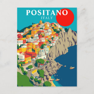 Carte Postale Positano, Italie Vintage Sunrise