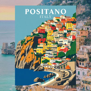 Carte Postale Positano, Italie Vintage voyage