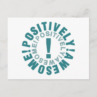 Carte Postale Positif et génial
