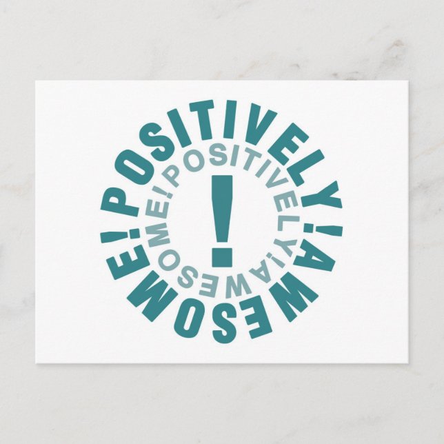 Carte Postale Positif et génial (Devant)