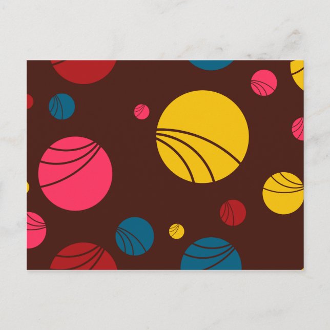 Carte Postale Positif, ludique, heureux, moderne, cercles cool a (Devant)