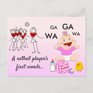 Carte Postale Positions des joueurs Thème amusant Quote Netball
