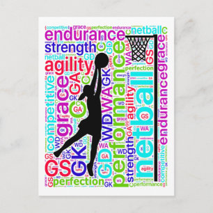 Carte Postale Positions du joueur Inspirational Netball