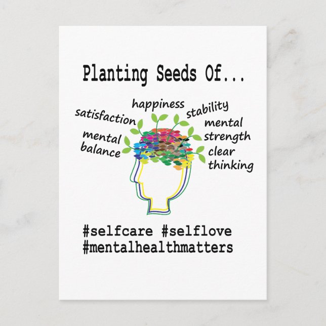 Carte Postale Positivité en santé mentale (Devant)