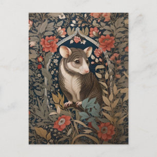 Carte Postale Possum William Morris Inspiré Floral