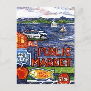 Carte Postale Post Alley avec Ferry